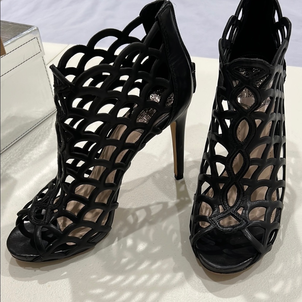Vince Camuto Black Stiletto Heels with Cutout Design